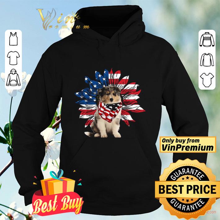 6c547b21 rough collie sunflowers american flag shirt 4 - Rough Collie Sunflowers American Flag shirt