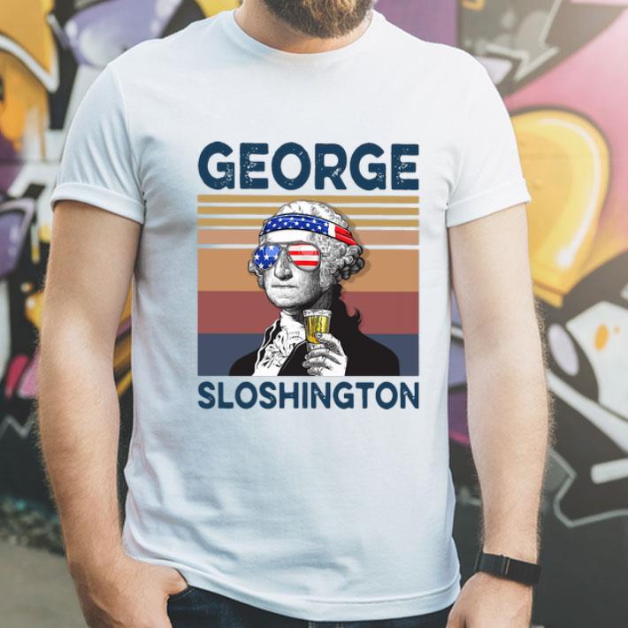 Vintage George Sloshing Ton Drinking American Flag shirt