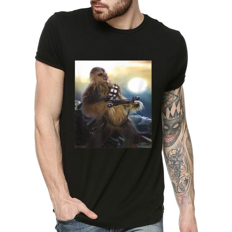 77afb900 star wars chewbacca crossbow portrait painting shirt 4 - Star Wars Chewbacca Crossbow Portrait Painting Shirt