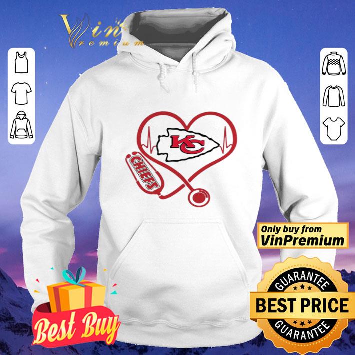 Love Kansas City Chiefs heartbeat stethoscope shirt