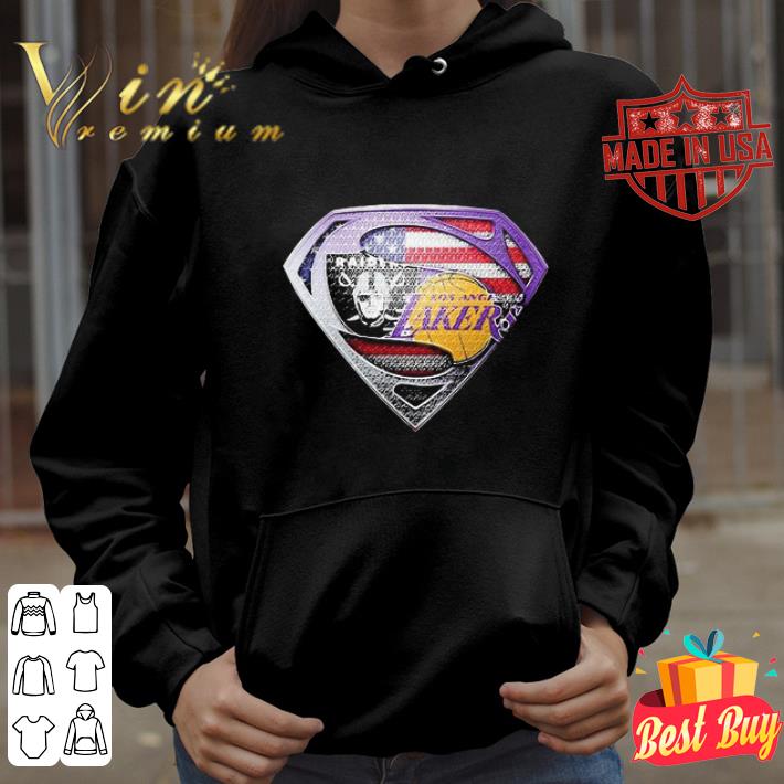79867049 superman oakland raiders and los angeles lakers american flag shirt 4 - Superman Oakland Raiders And Los Angeles Lakers American Flag shirt