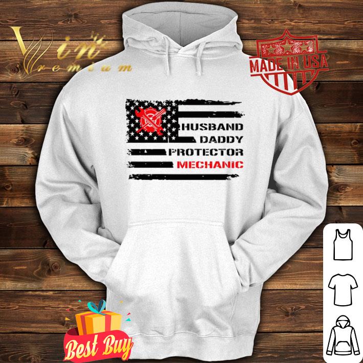 7b9d96a0 husband daddy protector mechanic father s day american flag shirt 4 - Husband Daddy Protector Mechanic Father's Day American Flag shirt