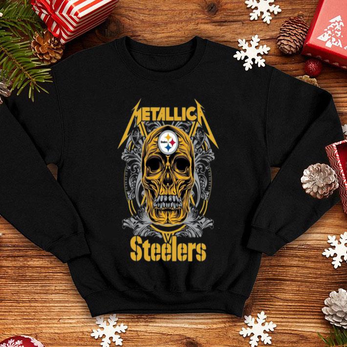 Pittsburgh Steelers Skull Metallica shirt