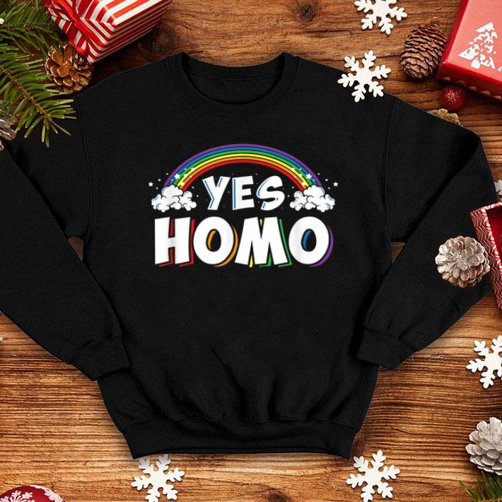 89f0912c lgbt rainbow lesbian trans yes homo shirt 4 - LGBT Rainbow Lesbian Trans Yes Homo Shirt