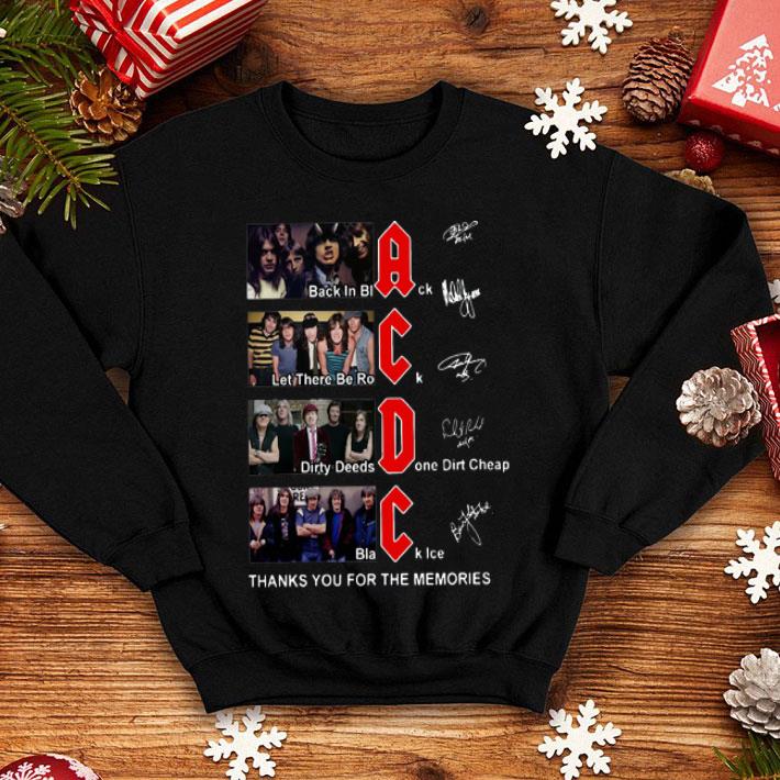AC DC Back In Black Let There Be Rock Thank You For The Memories shirt