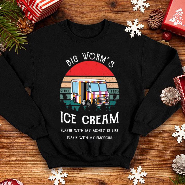 Vintage Big Worms Ice Cream Playin With My Money shirt