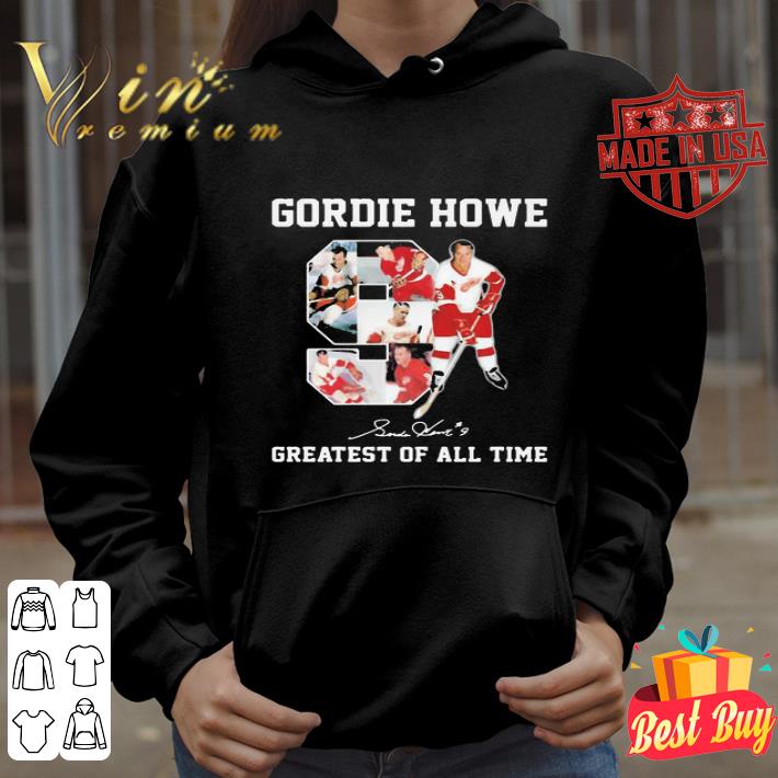 9 Gordie Howe Detroit Red Wings signature greatest of all time shirt