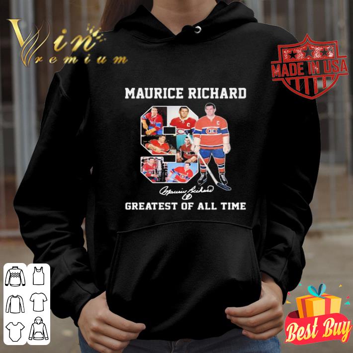 9 Maurice Richard Montreal Canadiens signature greatest of all time shirt