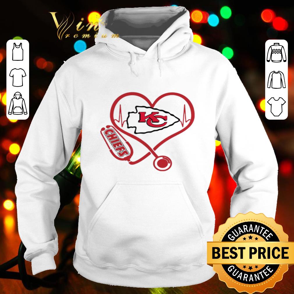 Love Kansas City Chiefs heartbeat stethoscope shirt