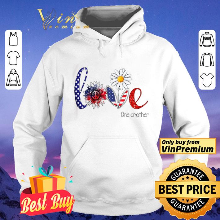 Love Sunflower Peace American Flag One Another shirt