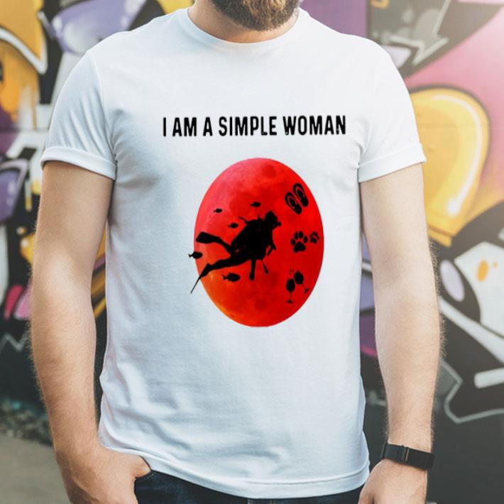 969d8dc5 i am a simple woman scuba diving blood moon shirt 4 - I Am A Simple Woman Scuba Diving Blood Moon Shirt