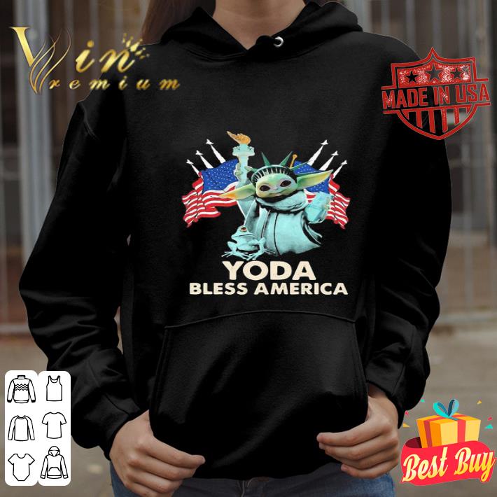 The Statue Of Liberty Yoda Bless America 4th Of July Independence Day shirt
