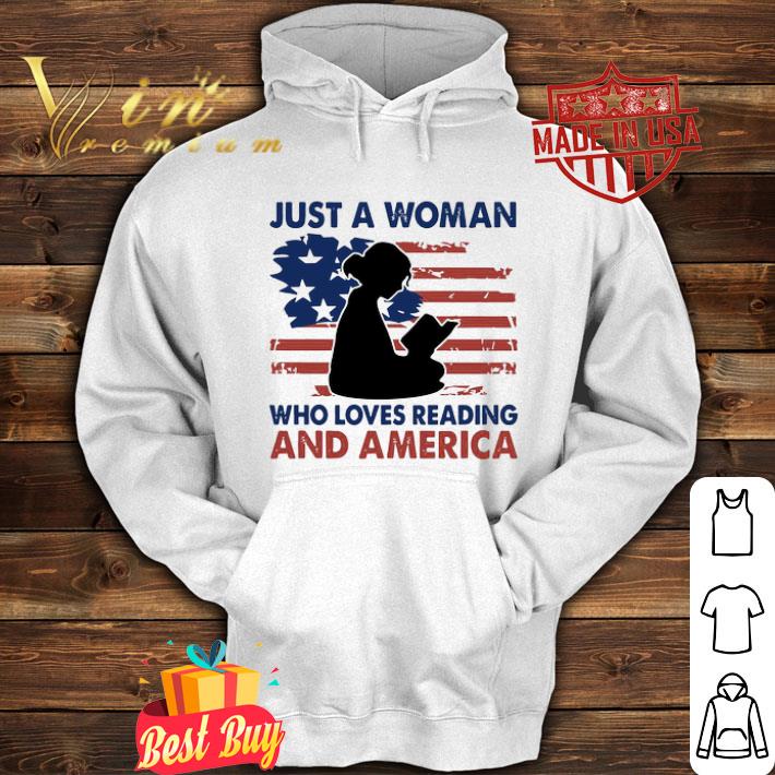 Just A Woman Who Loves Reading And America 4th Of July shirt