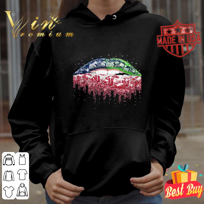 Glitter Lips Seattle Seahawks And Washington State Cougars shirt