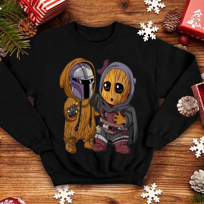 Baby Boba Fett And Baby Groot Cosplay shirt