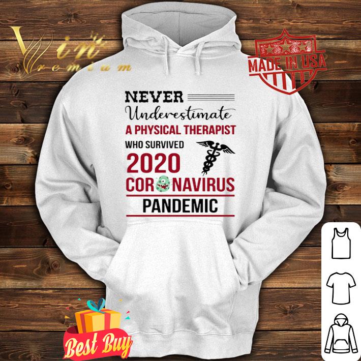 Never Underestimate A Physical Therapist Who Survived 2020 Coronavirus Covid-19 shirt