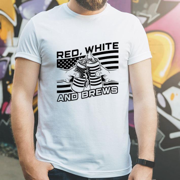 American Flag Beer Red White And Brew shirt