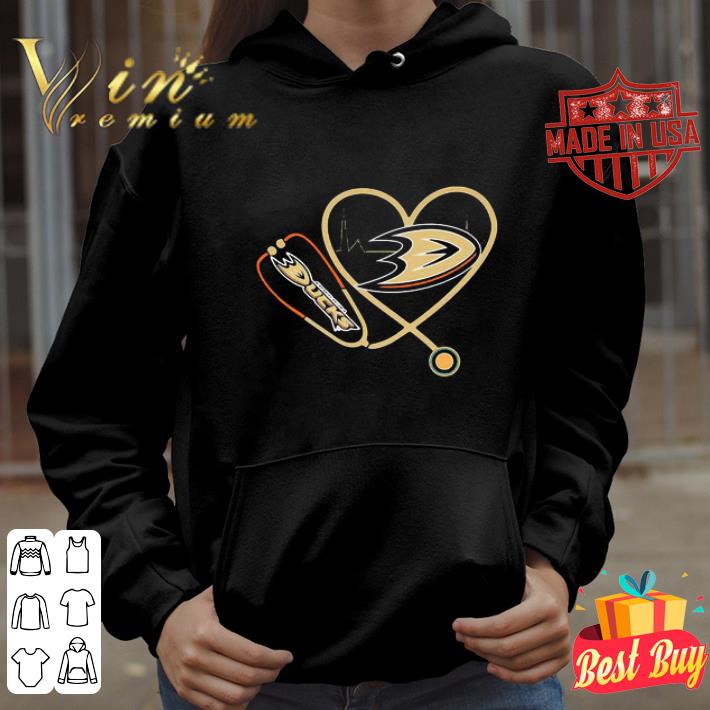 Anaheim Ducks stethoscope heartbeat shirt