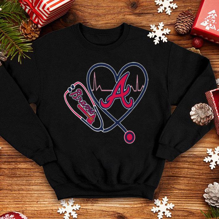 Atlanta Braves Nurse Heartbeat Stethoscope shirt