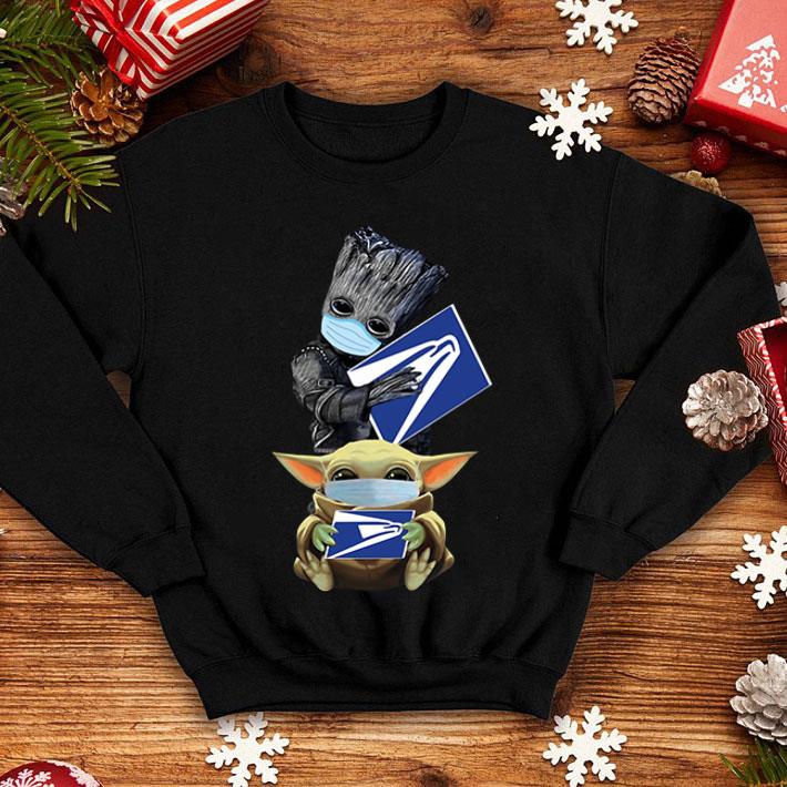 Baby Yoda And Baby Groot Hug United States Postal Service shirt