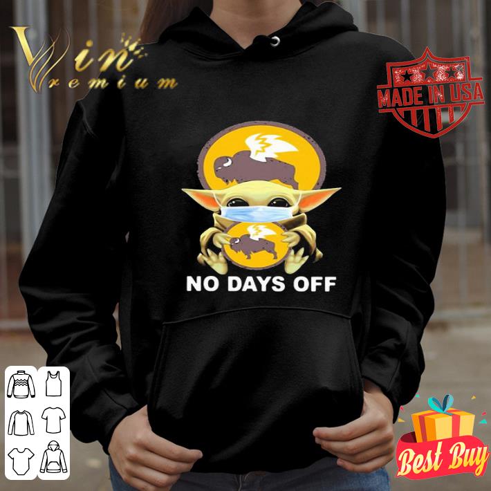 Baby Yoda mask Buffalo Wild Wings no days off Coronavirus shirt