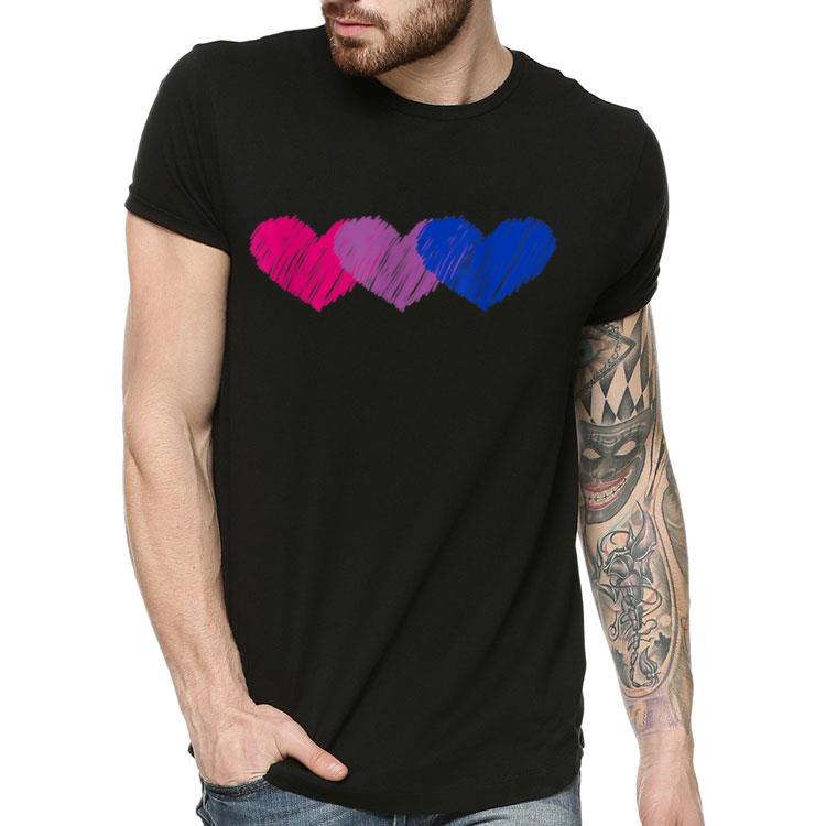 Bisexual Flag Hearts Love LGBT Bi Pride Shirt 4 - Bisexual Flag Hearts Love LGBT Bi Pride Shirt
