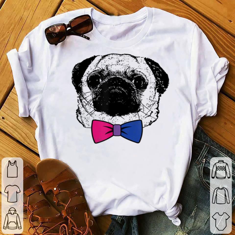 Bisexual Pride Pug Dog LGBT Bow Tie Shirt