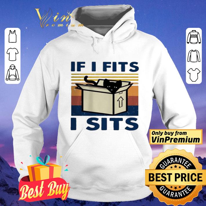 Black Cat If I fits I sits vintage shirt Black Cat If I fits I sits vintage shirt 4 - Black Cat If I fits I sits vintage shirt