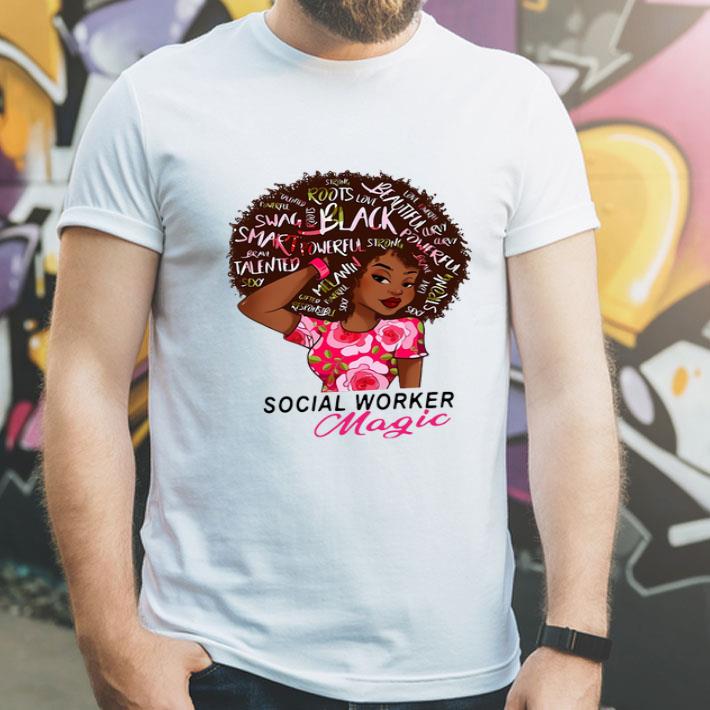 Black Girl Social Worker Magic Covid-19 shirt