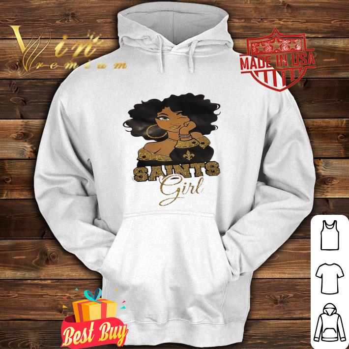 Black girl Saints girl New Orleans Saints shirt