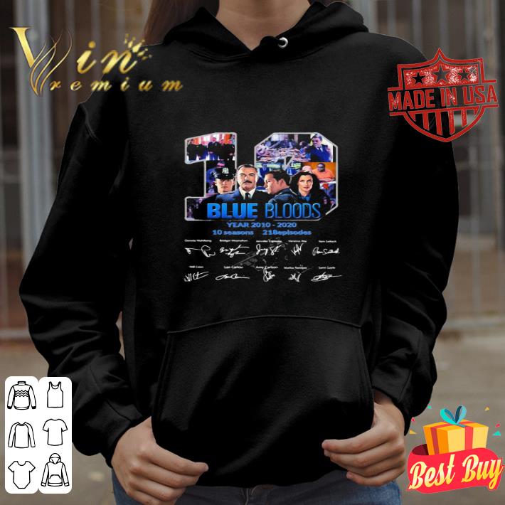 Blue bloods 10 year 2010 2020 10 seasons 218 episodes signatures shirt