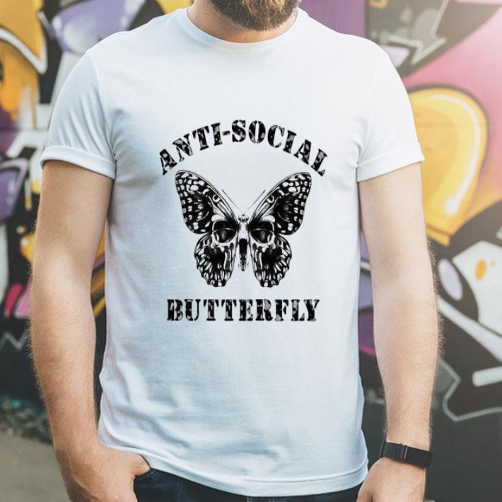 Butterfly Anti-social Skull shirt