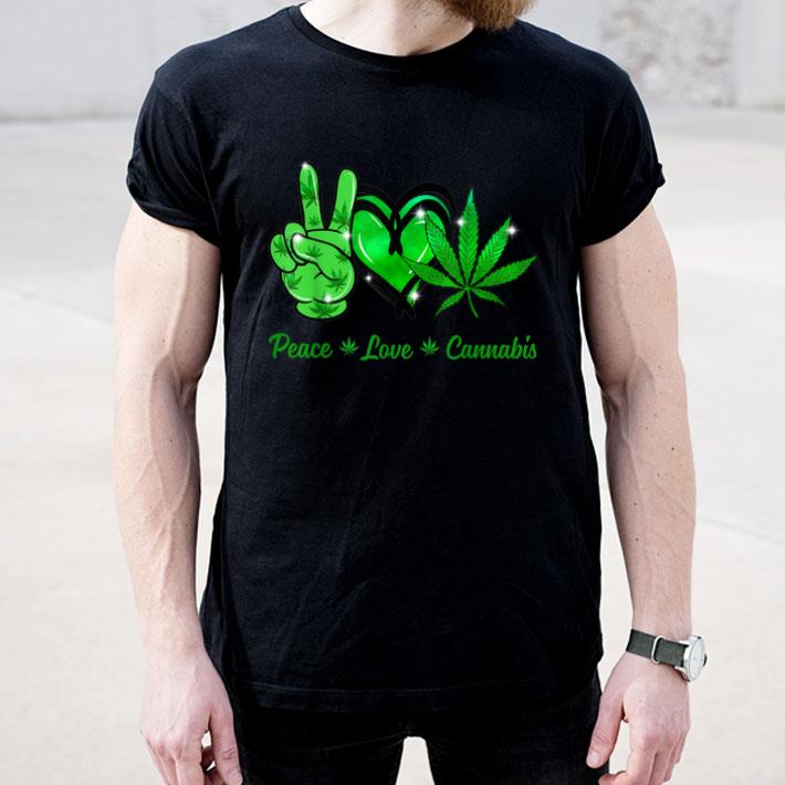 Cannabis Hippie Peace Love Heart Hand Gift Apparel Shirt 4 - Cannabis Hippie Peace Love Heart Hand Gift Apparel Shirt