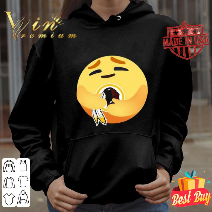 Care emoji hug Washington Redskins Facebook shirt