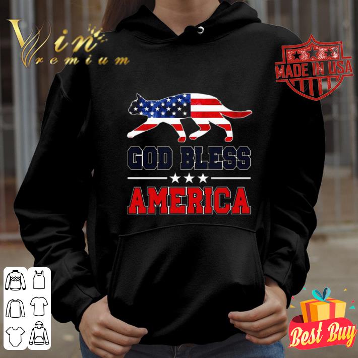 Cat God bless American flag shirt 4 - Cat God bless American flag shirt