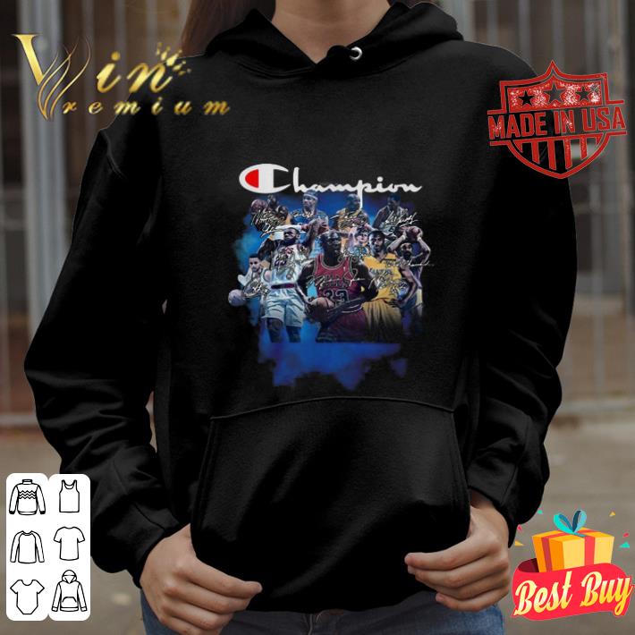Champion logo NBA Legends signatures shirt 4 - Champion logo NBA Legends signatures shirt