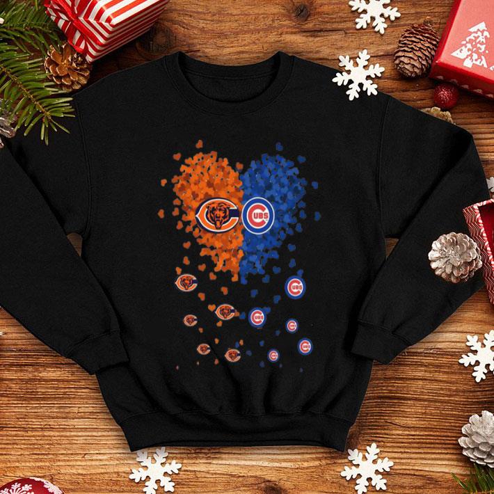 Chicago Bears And Chicago Cubs Peice Love Hearts shirt 1 Chicago Bears And Chicago Cubs Peice Love Hearts shirt