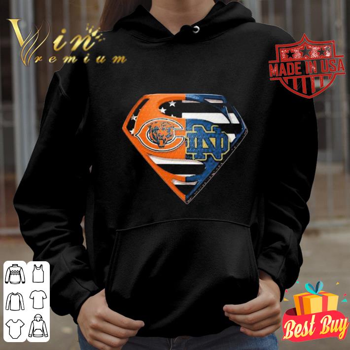Chicago Bears vs Notre Dame Diamond inside Superman logo shirt