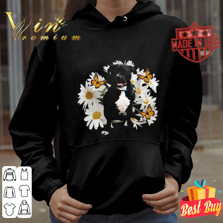 Daisy flowers and Staffordshire Bull Terrier shirt