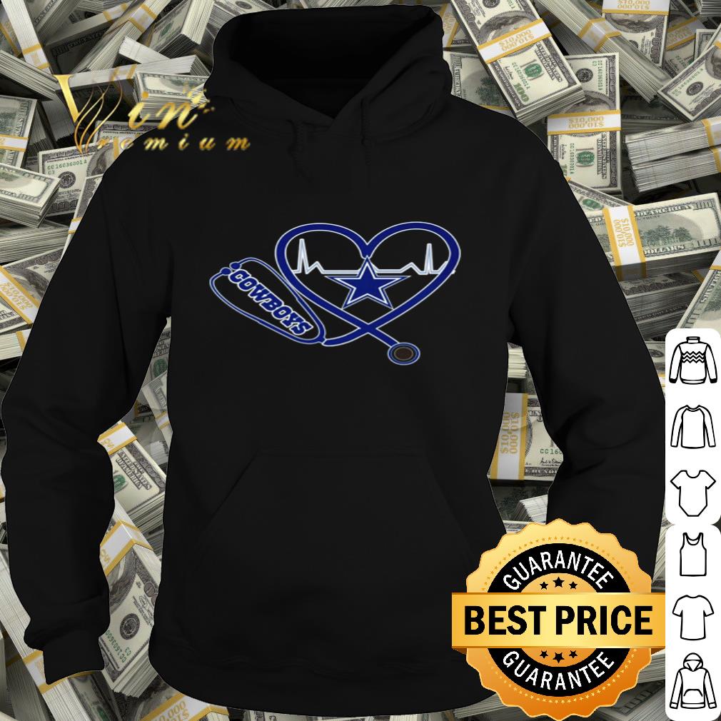 Dallas Cowboys nurse stethoscope love heartbeat shirt