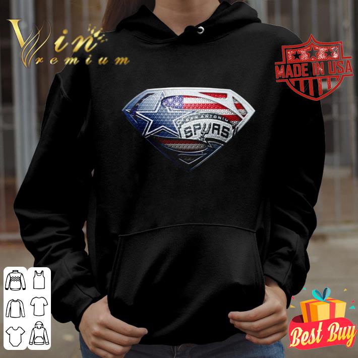 Dallas Cowboys vs San Antonio Spurs Superman American flag shirt