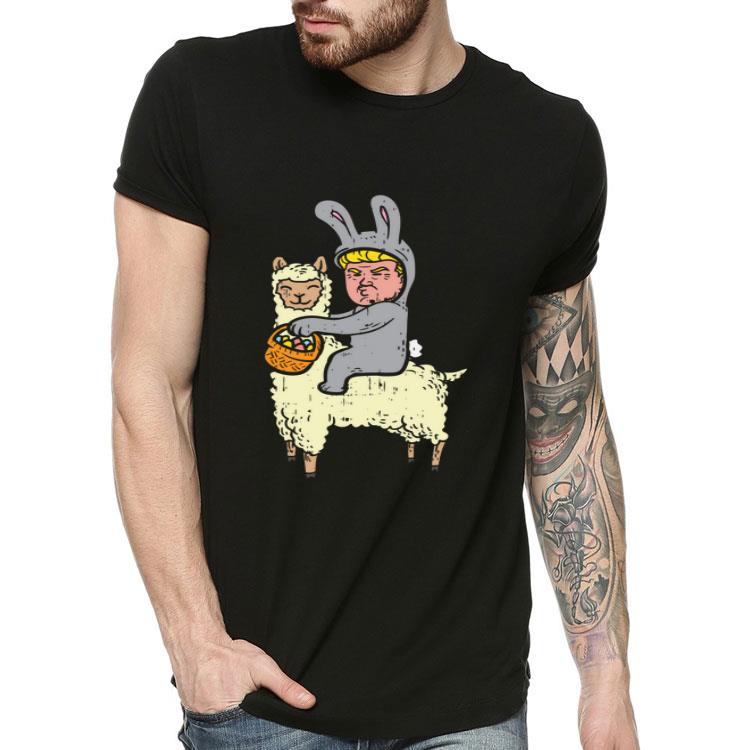 Easter Bunny Donald Trump Riding Llama Egg Basket Funny Gift Shirt 4 - Easter Bunny Donald Trump Riding Llama Egg Basket Funny Gift Shirt