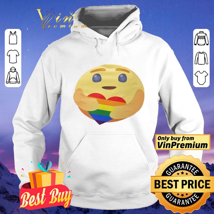 Facebook Care Emoji Hug Heart Rainbow Color shirt