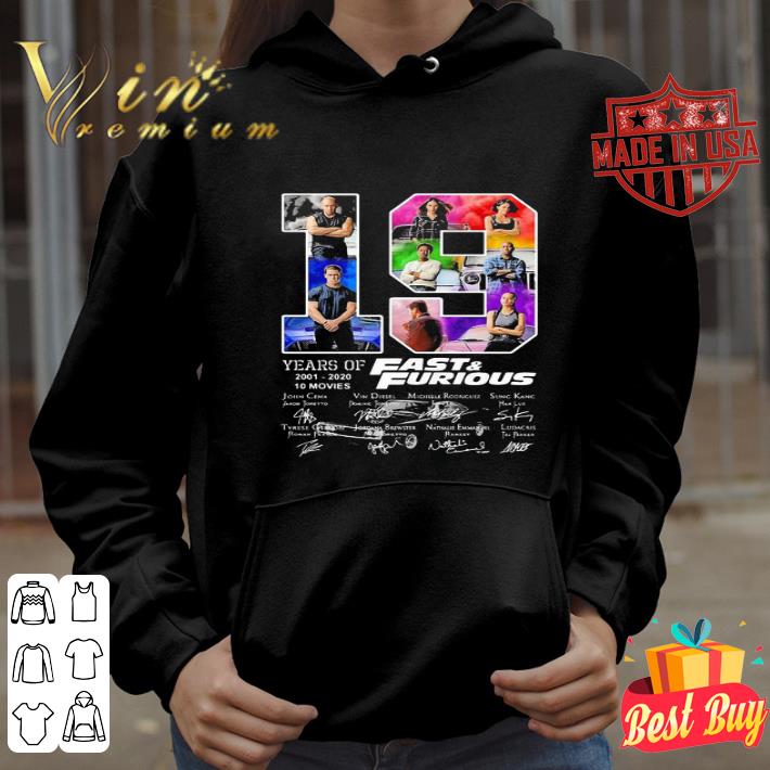 Fast and Furious 19 years of 2001 2020 10 movies signatures shirt Fast and Furious 19 years of 2001 2020 10 movies signatures shirt 4 - Fast and Furious 19 years of 2001 2020 10 movies signatures shirt