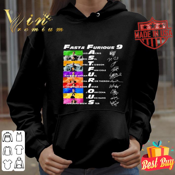 Fast and Furious 9 all character signatures shirt