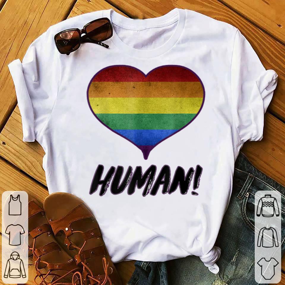 HUMAN Heart Flag LGBT Gay Pride Month Transgender Support Shirt 4 - HUMAN Heart Flag LGBT Gay Pride Month Transgender Support Shirt