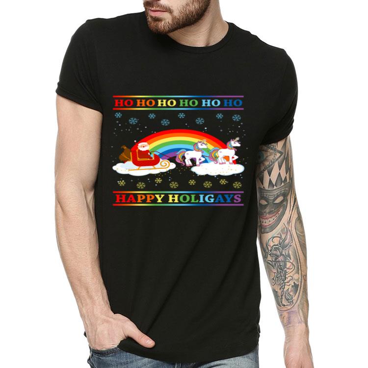 Happy Holigays Rainbow Ugly Christmas LGBT Gay Pun Xmas Gift Shirt 4 - Happy Holigays Rainbow Ugly Christmas LGBT Gay Pun Xmas Gift Shirt