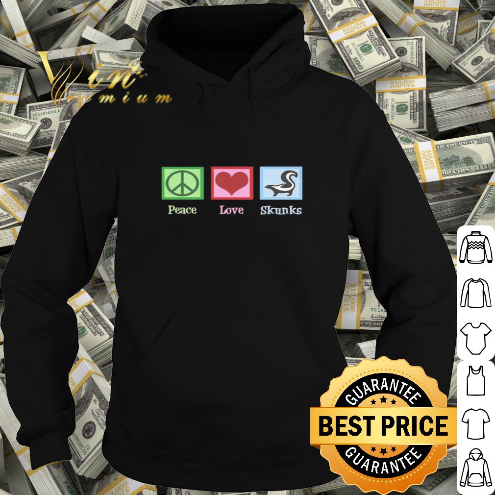 Hippie Peace Love Skunks shirt 4 - Hippie Peace Love Skunks shirt