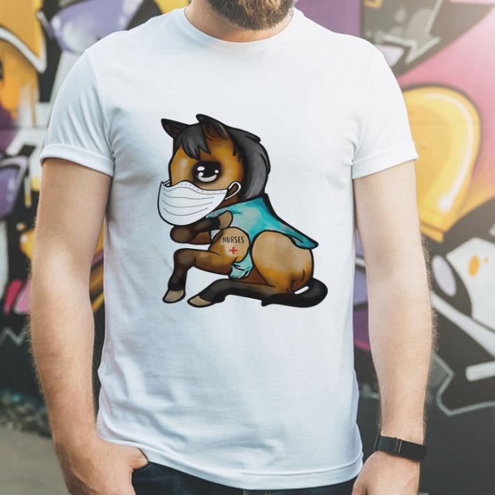 Horse Mask Nurse Tattoos Covid-19 shirt 1 Horse Mask Nurse Tattoos Covid-19 shirt