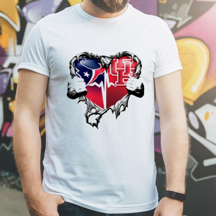 Houston Texans Vs Houston Cougars Blood Inside Me Heart shirt